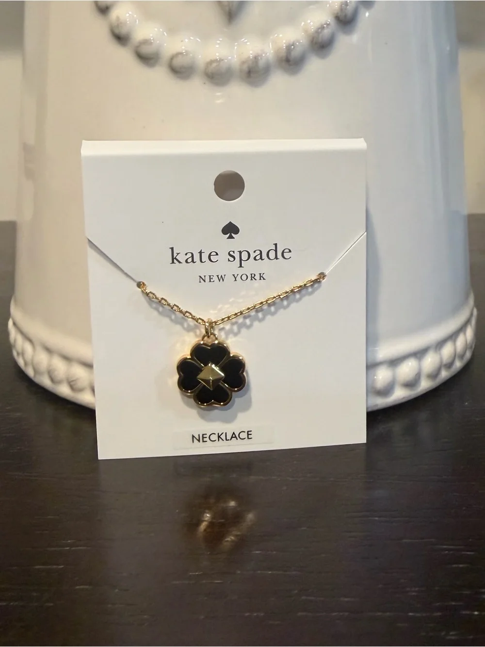 Kate Spade Spades & Studs Enamel Mini Pendant Necklace
